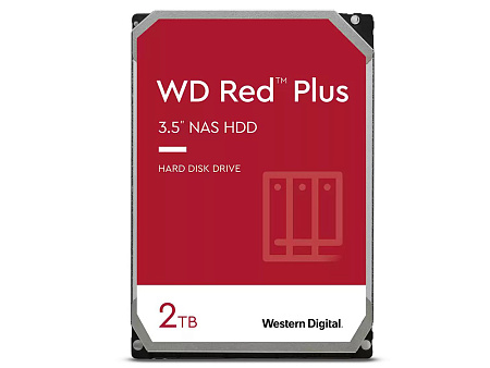 Жесткий диск Western Digital WD Red Plus, 3.5", 2 ТБ <WD20EFZX>