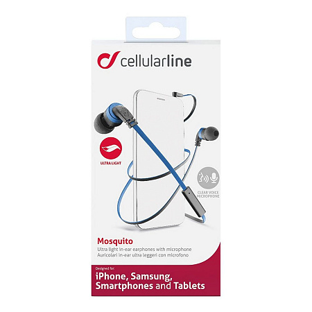Cellular Audiopro Mosquito Stereo Earph.Mic, Blue Cellular Audiopro Mosquito Stereo Earph.Mic, Blue