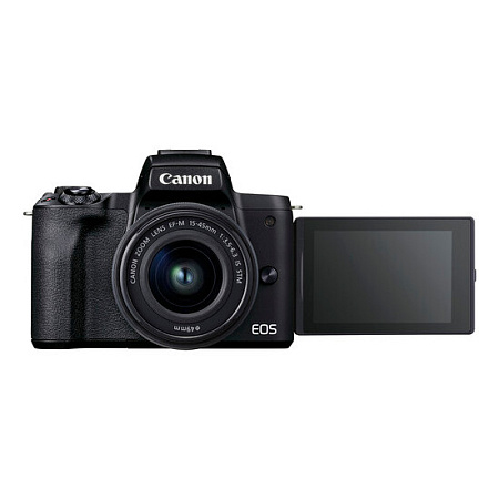 Беззеркальный фотоаппарат Canon EOS M50 Mark II, Black + EF-M 15-45 IS, Чёрный