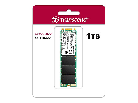 .M.2 SATA SSD 1.0TB  Transcend  "TS1TMTS825S" [80mm, R/W:550/500MB/s, 55K/72K IOPS, 360 TBW, 3DTLC]