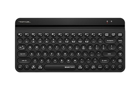 Wireless Keyboard A4Tech FBK30, Compact, Low Profile, Round Keycaps, Quiet Key, Smartphone Cradle, 1