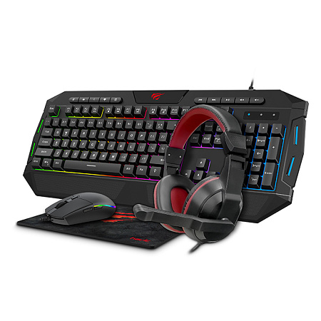 Gaming Keyboard & Mouse & Mouse Pad & Headset Havit KB501CM, US Layout, USB/3.5mm Gaming Keyboard & Mouse & Mouse Pad & Headset Havit KB501CM, US Layout, USB/3.5mm