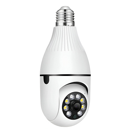 Bulb E27 Wi-Fi Smart Camera 2MP 1080P App Tuya, White