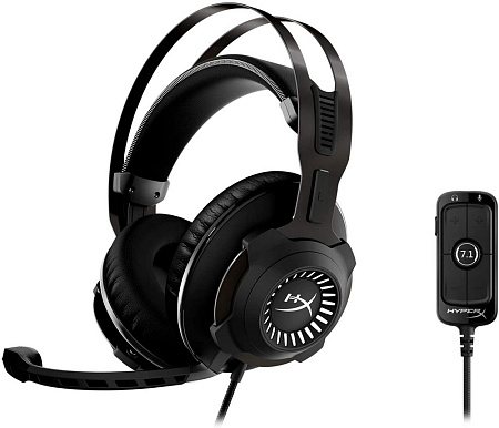Игровая Гарнитура HyperX Cloud Revolver +7.1, Проводной аналоговый, Чёрный