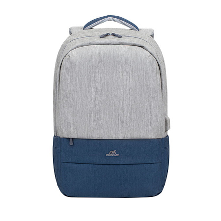 Backpack Rivacase 7567, for Laptop 17,3" & City bags, Gray/Dark Blue