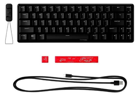 Клавиатура HyperX Alloy Origins 65, Проводное, Чёрный