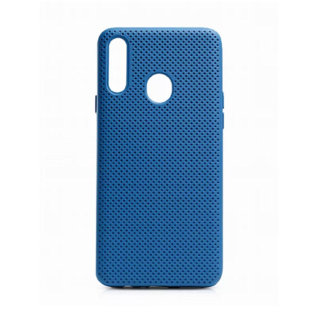 Helmet Case Liquid Silicone Grid Samsung A20S, Blue Helmet Case Liquid Silicone Grid Samsung A20S, Blue