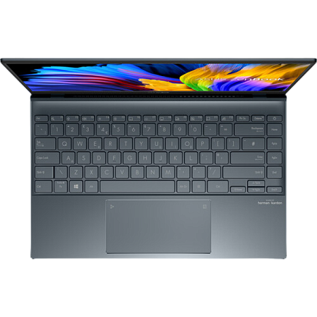Ноутбук 14" ASUS Zenbook 14 UM425QA, Pine Grey, AMD Ryzen 5 5600H, 16Гб/512Гб, Без ОС