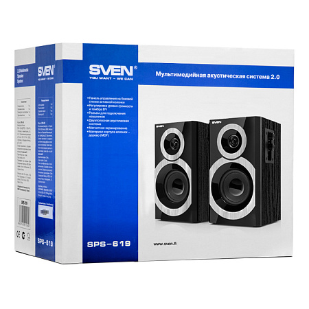 Speakers SVEN "SPS-619" Black, 20w