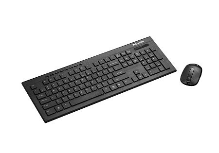 Клавиатура и мышь Canyon SET-W4, Беспроводное, Чёрный