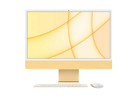 Моноблок Apple iMac A2438, M1 with 8-core CPU and 8-core GPU, 16ГБ/512Гб, macOS Big Sur, Жёлтый