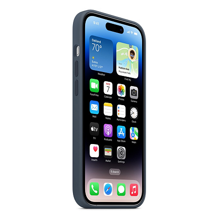 Case Original Silicone with MagSafe for iPhone 14 Pro, Storm Blue