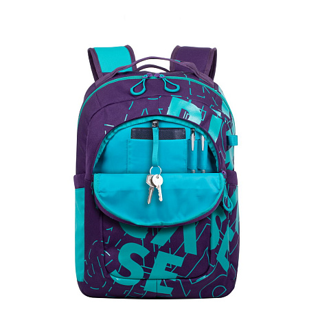 Backpack Rivacase 5430, for Laptop 15,6" & City bags, Violet/Aqua