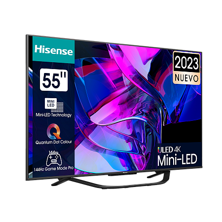 55" LED SMART Телевизор Hisense 55U7KQ, 3840x2160 4K UHD, VIDAA U7.0, Чёрный