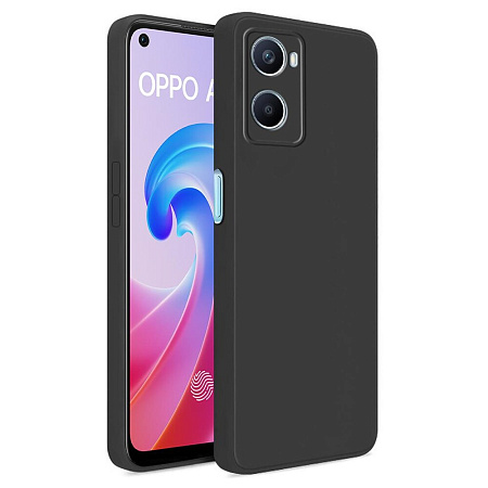 Helmet Case Liquid Silicone Oppo A96, Black