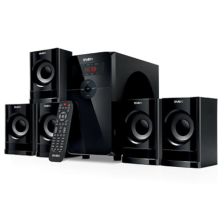 Audio System 5.1 SVEN "HT-201" 80w, USB, SD, FM, Display, RC, Black Audio System 5.1 SVEN "HT-201" 80w, USB, SD, FM, Display, RC, Black
