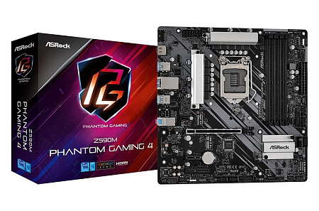MB S1200 ASRock Z590M PHANTOM GAMING 4 mATX MB S1200 ASRock Z590M PHANTOM GAMING 4 mATX