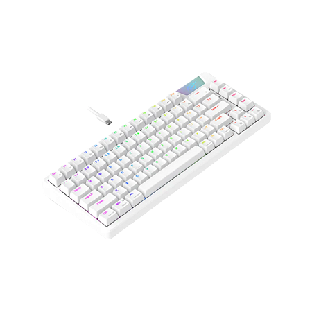 Gaming Keyboard Havit KB884L, Mechanical, Red SW, Hot-Swappable, Macro, RGB, TFT Display, 83 Keys, 5