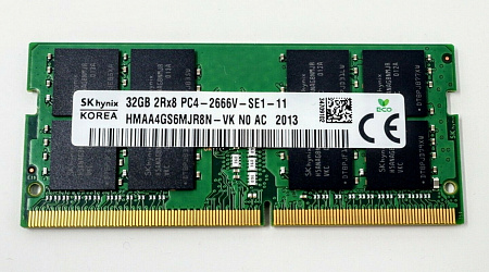 32GB DDR4- 2666MHz  SODIMM Hynix Original PC21300, CL19, 260pin DIMM 1.2V 