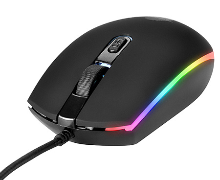Gaming Mouse Qumo Pretender, Optical,1200-3200 dpi, 4 buttons, 7 color backlight, USB 