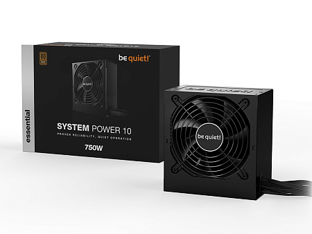 Power Supply ATX 750W be quiet! SYSTEM POWER 10, 80+ Bronze, 120mm, Active PFC, DC/DC, Temperature c