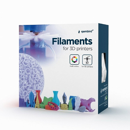 PLA 1.75 mm  GEMMA printer spool White Filament, 0.2 kg, Gembird 3DP-PLA1.75GE-01-W