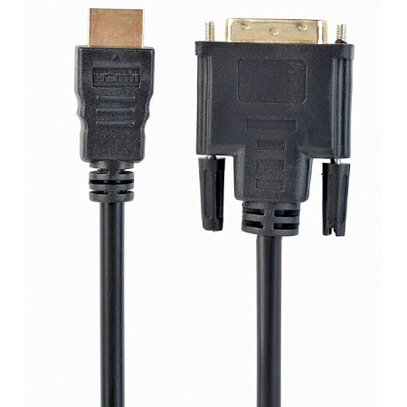 Cable HDMI to DVI  7.5m Cablexpert, male-male, GOLD, 18+1pin single-link, CC-HDMI-DVI-7.5MC