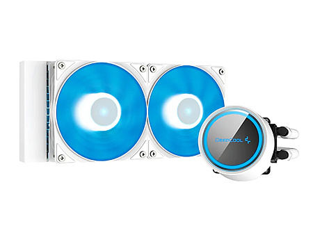 AIO Liquid Cooling Deepcool "GAMMAXX L240 ARGB White" (≤30 dB(A), 69.34 CFM,2x120mm,ARGB,250W,1330g)