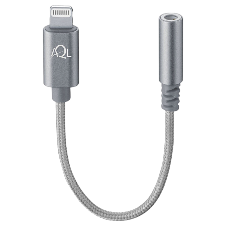 Аудио адаптер Cellularline Aux Adapter Audio, 3.5mm 3-pin (F)/Lightning, 0,1м, Серый