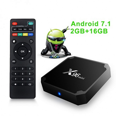 Тюнер X96 mini (2Gb+16Gb) Android, samsun ,vesta ,hisense,lg,voltus,крепление для телевизора