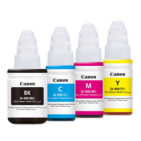 Ink Bottle Canon GI-490 Y, YELLOW, 70ml for PIXMA G1400/G2400/G3400,бумага ,чернила, Opc, тонер, dvd, duracell, батарейки