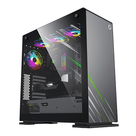 Case EATX GAMEMAX VEGA Pro, w/o PSU, 0.8/1.2mm, 1x120mm ARGB, ARGB Hub, Dual Side Tempered Glass, Du