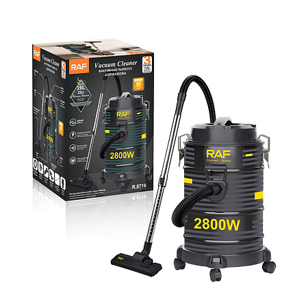 Raf Industrial Vacuum Cleaner R.8716, 2800W, Black