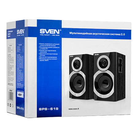 Speakers SVEN "SPS-619" Black, 20w