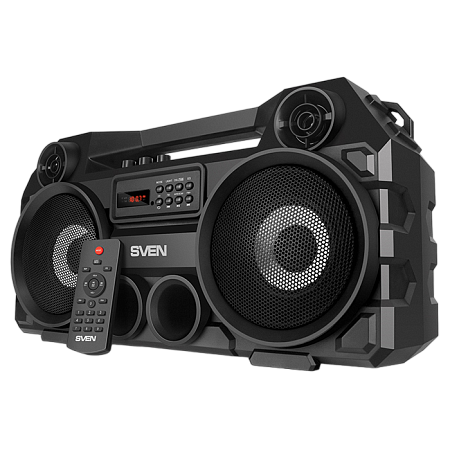 Speakers SVEN "PS-580" 36w, Black, Bluetooth, FM, USB, microSD, LED-display, RC, 2x2000mA*h