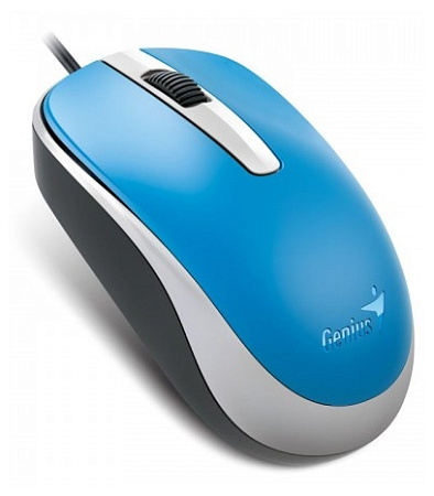 Mouse Genius DX-120, 1200 dpi, 3 buttons, Ambidextrous, 85g, 1.5m, USB, Blue
