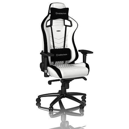 Игровое кресло Noblechairs Epic, Искусственная кожа, Черный/Белый