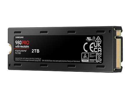 .M.2 NVMe SSD 2.0TB Samsung  980 PRO w/ Heatsink [PCIe 4.0 x4, R/W:7000/5100MB/s, PC&PS5® Compatible