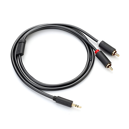 UGREEN Cable Audio/AUX 3.5mm Male to 2xRCA Male 1.5M | AV102, Gray UGREEN Cable Audio/AUX 3.5mm Male to 2xRCA Male 1.5M | AV102, Gray