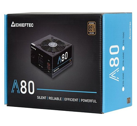 Блок питания для компьютеров Chieftec CTG-750C, 750Вт, ATX, Полумодульный