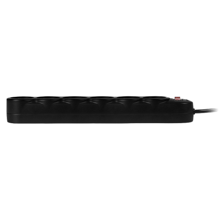 Surge Protector   6 Sockets,  3.0m,  Sven "SF-06L", BLACK, Retail color box, flame-retardant
