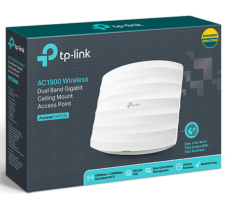 Беспроводная точка доступа TP-LINK EAP330, 600 Мбит/с, 1300 Мбит/с, Белый