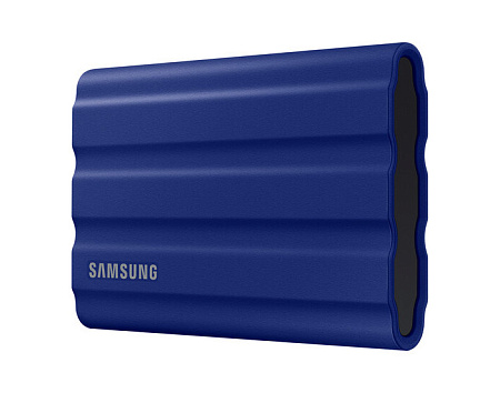 Внешний портативный SSD накопитель Samsung Portable SSD T7 Shield, 1 ТБ, Синий (MU-PE1T0R/WW)
