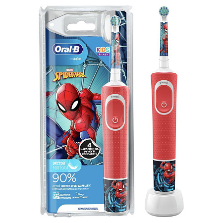 Электрическая зубная щетка Oral-B Kids Vitality D100, Красный