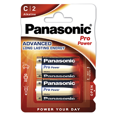 Батарейки Panasonic LR14XEG, C,  2шт.